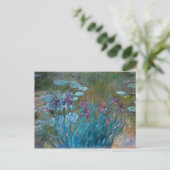Claude Monet Irises en waterlelies Briefkaart (Staand voorkant)