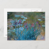 Claude Monet Irises en waterlelies Briefkaart (Voorkant / Achterkant)