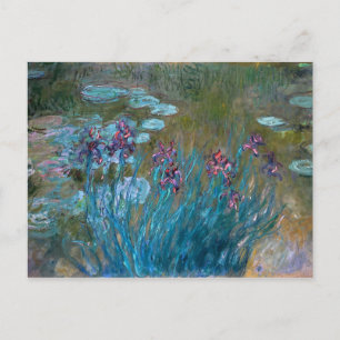 Claude Monet Irises en waterlelies Briefkaart
