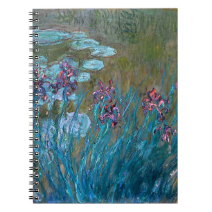 Claude Monet Irises en waterlelies Notitieboek