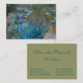Claude Monet Irises en waterlelies Visitekaartje (Voorkant / Achterkant)