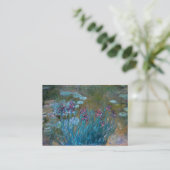 Claude Monet Irises en waterlelies Visitekaartje (Staand voorkant)