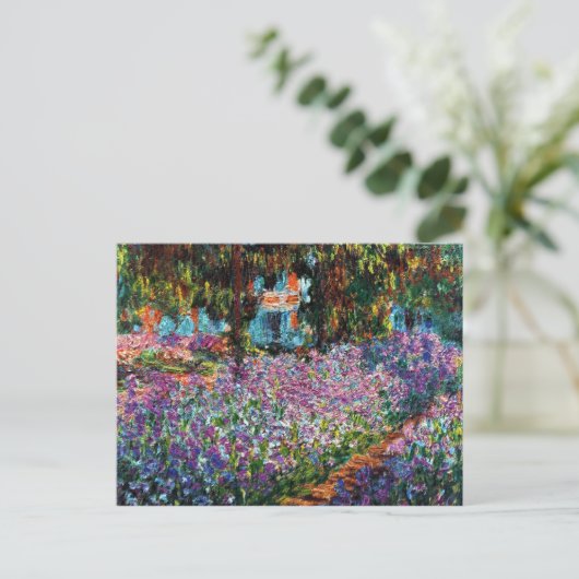 Claude Monet Irises in de tuin van Monet Briefkaart (Staand voorkant)