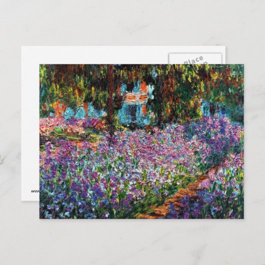 Claude Monet Irises in de tuin van Monet Briefkaart (Voorkant / Achterkant)