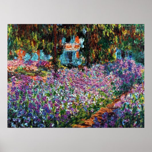Claude Monet: Irises in de tuin van Monet Poster (Voorkant)