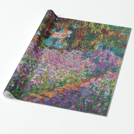 Claude Monet - Irises in Monet's Garden Fine Art Cadeaupapier (Uitgerold)