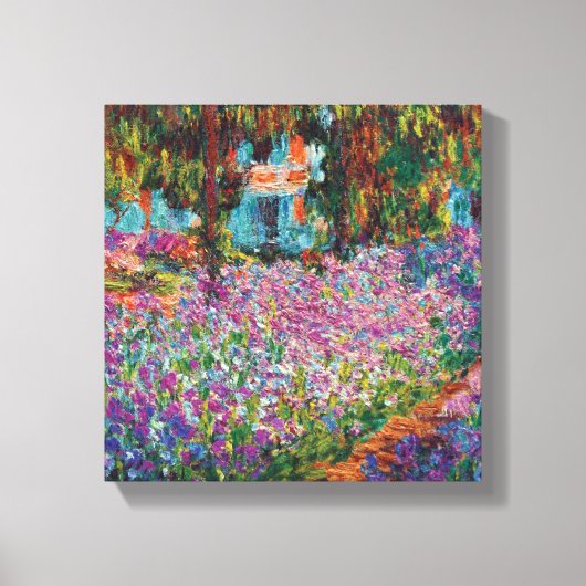 Claude Monet - Irises in Monet's Garden Fine Art Canvas Afdruk (Voorkant)