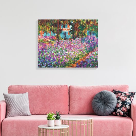Claude Monet - Irises in Monet's Garden Fine Art Canvas Afdruk (Insitu (Woonkamer))