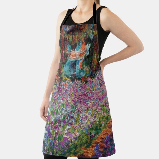 Claude Monet - Irises in Monet's Garden Fine Art Schort (Insitu)