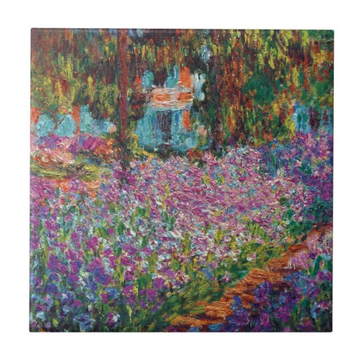 Claude Monet - Irises in Monet's Garden Fine Art Tegeltje (Voorkant)