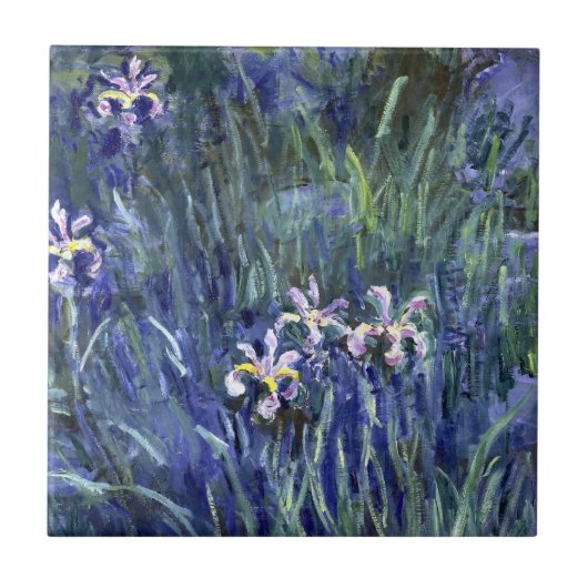 Claude Monet Irises Tegeltje (Voorkant)