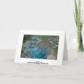 Claude Monet: Irissen en Waterlelies Kaart (Achterkant)