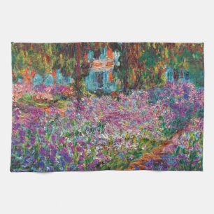 Claude Monet - Irissen in de tuin van Monet Fijne  Theedoek