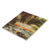 Claude monet - Japanse brug en waterlelies Tegeltje (Zijkant)