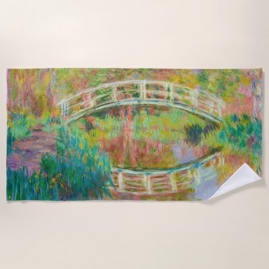 Claude Monet - Japanse brug, Giverny Strandlaken (Voorkant)