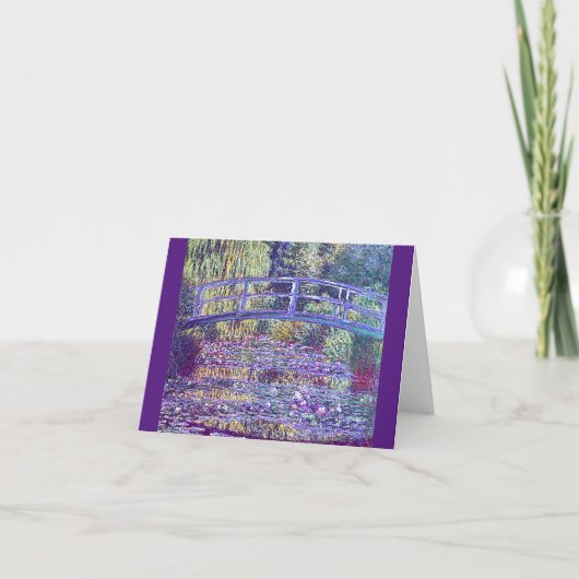 Claude Monet, Japanse brug, kunst, Feestdagen Kaart (Voorkant)
