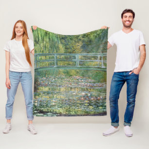 Claude Monet Japanse Brug Waterlelie Kunst Fleece Deken
