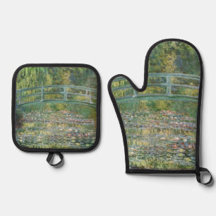 Claude Monet Japanse Brug Waterlelie Kunst Ovenwant & Pannenlap Set