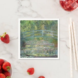 Claude Monet Japanse Brug Waterlelie Kunst Servet