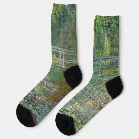 Claude Monet Japanse Brug Waterlelie Kunst Sokken (Links)