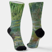 Claude Monet Japanse Brug Waterlelie Kunst Sokken (Gebogen)
