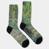 Claude Monet Japanse Brug Waterlelie Kunst Sokken (Rechts)