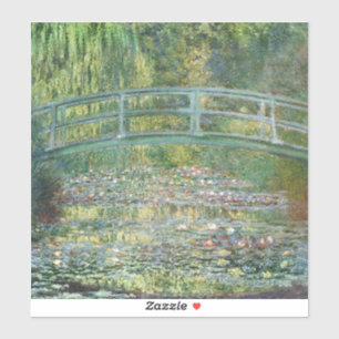 Claude Monet Japanse Brug Waterlelie Kunst Sticker