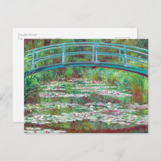 Claude Monet Japanse Footbridge Rested Color Briefkaart (Voorkant / Achterkant)