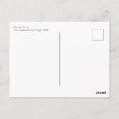 Claude Monet Japanse Footbridge Rested Color Briefkaart (Achterkant)