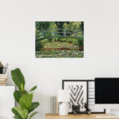 Claude Monet Japanse Footbridge Water Lily Pool Poster (Thuiskantoor)