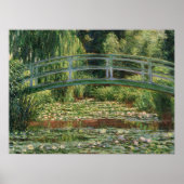 Claude Monet Japanse Footbridge Water Lily Pool Poster (Voorkant)