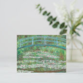 Claude Monet Japanse voetbalbrug. Impressionisme Briefkaart (Staand voorkant)