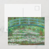 Claude Monet Japanse voetbalbrug. Impressionisme Briefkaart (Voorkant / Achterkant)