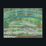 Claude Monet Japanse voetbalbrug. Impressionisme Briefkaart<br><div class="desc">Claude Monet briefkaart "Japanse voetbalbond".</div>