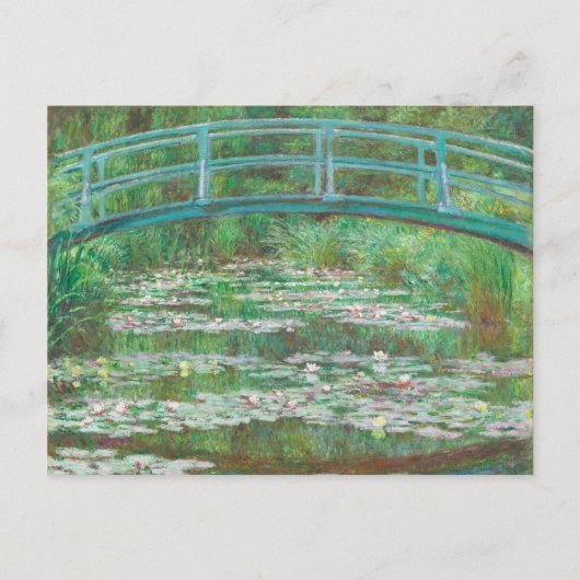 Claude Monet Japanse voetbalbrug. Impressionisme Briefkaart (Voorkant)