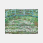 Claude Monet Japanse voetbalbrug. Impressionisme Fleece Deken (Voorkant (Horizontaal))