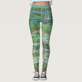 Claude Monet Japanse voetbalbrug. Impressionisme Leggings (Voorkant)