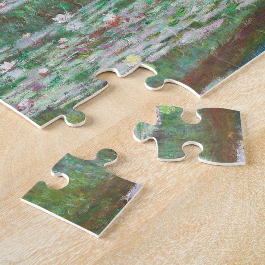 Claude Monet Japanse voetbalbrug. Impressionisme Legpuzzel (Zijkant)