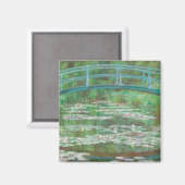 Claude Monet Japanse voetbalbrug. Impressionisme Magneet (Voorkant / Achterkant)