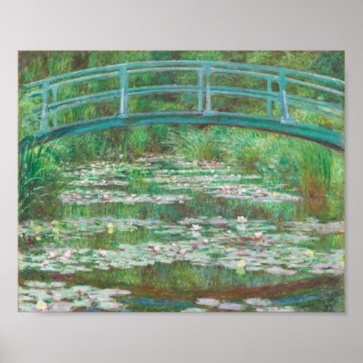 Claude Monet Japanse voetbalbrug. Impressionisme Poster (Voorkant)