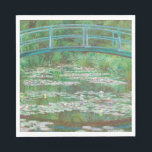 Claude Monet Japanse voetbalbrug. Impressionisme Servet<br><div class="desc">Claude Monet "Japanse Voetbrug" servet. Zomerlelie natuur impressionisme.</div>