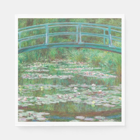 Claude Monet Japanse voetbalbrug. Impressionisme Servet (Voorkant)