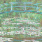 Claude Monet Japanse voetbalbrug. Impressionisme Sticker (Voorkant)