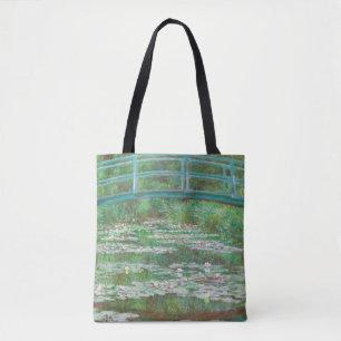 Claude Monet Japanse voetbalbrug. Impressionisme Tote Bag