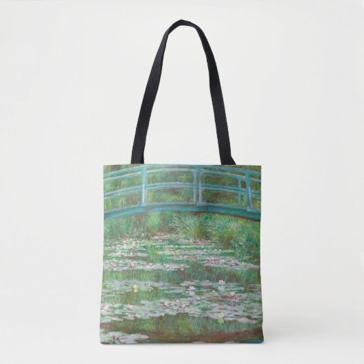 Claude Monet Japanse voetbalbrug. Impressionisme Tote Bag (Voorkant)
