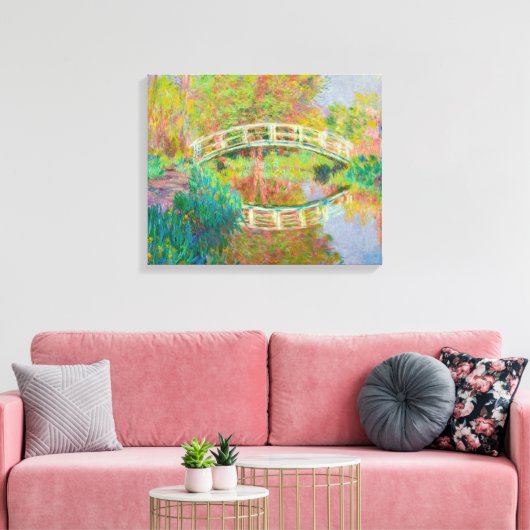 Claude Monet - Japanse voetbrug, Giverny Canvas Afdruk (Insitu (Woonkamer))