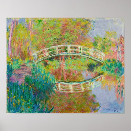 Claude Monet - Japanse voetbrug, Giverny Poster (Voorkant)
