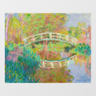 Claude Monet - Japanse voetbrug, Giverny Raamsticker