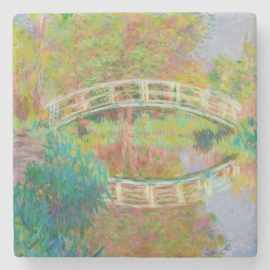 Claude Monet - Japanse voetbrug, Giverny Stenen Onderzetter (Voorkant)