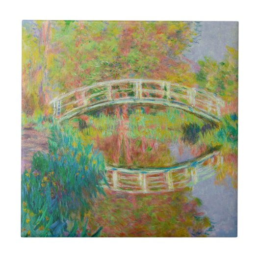 Claude Monet - Japanse voetbrug, Giverny Tegeltje (Voorkant)